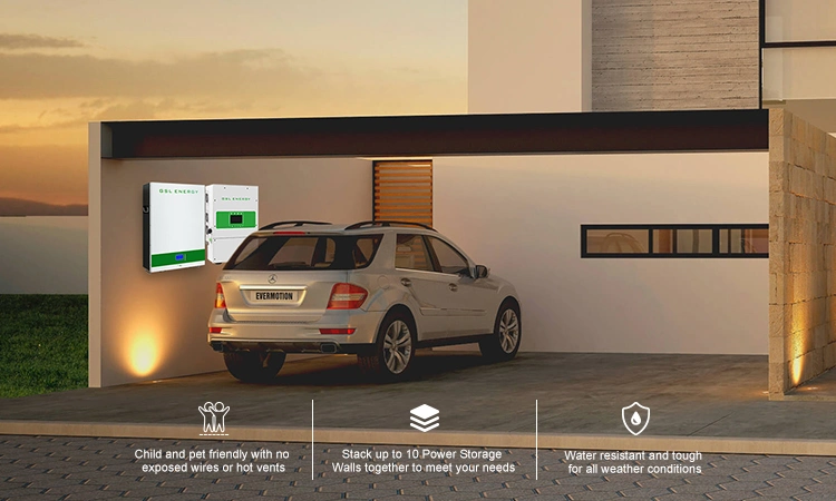 Gsl Energy off Grid Energy Storage Powerwall 48V 5kwh 10kwh 100ah 200ah Home Solar System LiFePO4 Battery