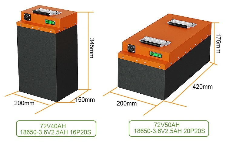 36V 48V 50V 60V 72V Rechargeable Lithium Polymer Li Ion 20ah 30ah 40ah 50ah 60ah 80ah Citycoco Motorcycle Ebike Bicycle Electric Scooter Battery